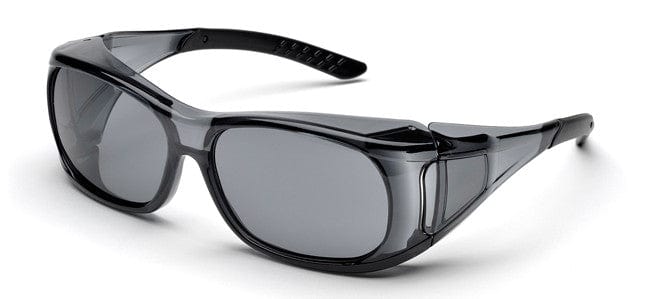 Elvex OVR-Spec II Safety Glasses Smoke Frame Gray Lens SG-37G