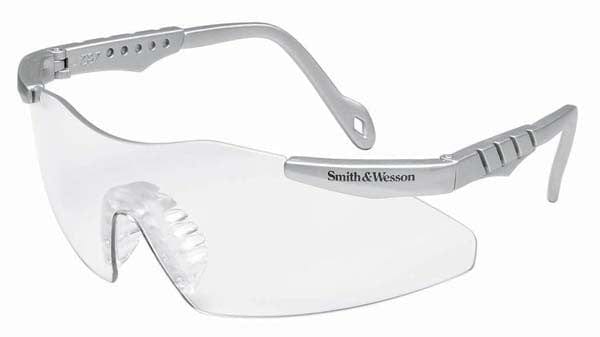 Smith & Wesson Magnum Elite Safety Glasses with Platinum Frame and Clear Lens 19961