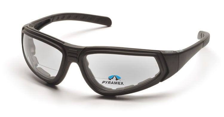 Pyramex XSG Bifocal Safety Goggle with Black Frame and Clear Anti-Fog Lens - With Temples