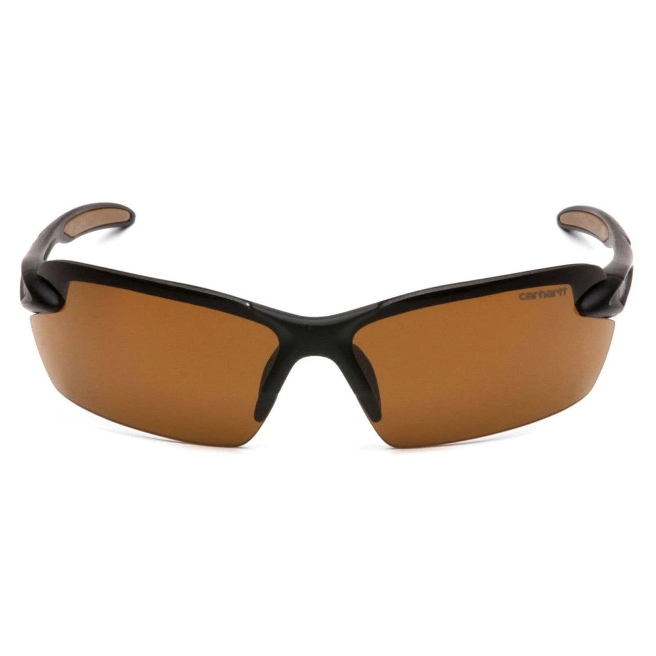 Carhartt Spokane Safety Glasses with Black Frame and Sandstone Bronze Lens CHB318D Front