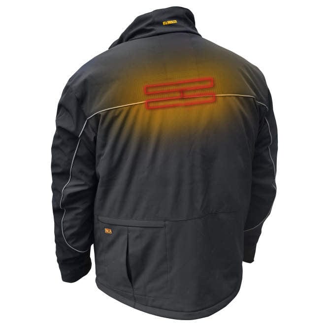 Dewalt Black Softshell Heated Jacket DCHJ072D1 Back Heat Zone