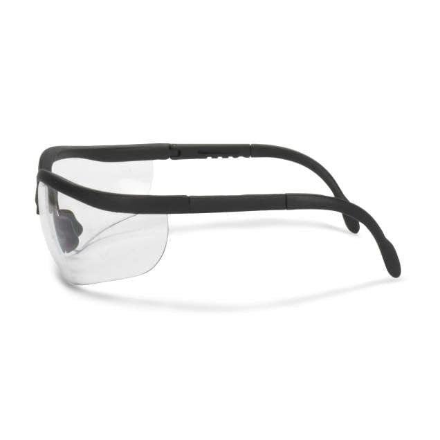 Radians Journey Safety Glasses with Black Frame and Clear Lens JR0110ID Side