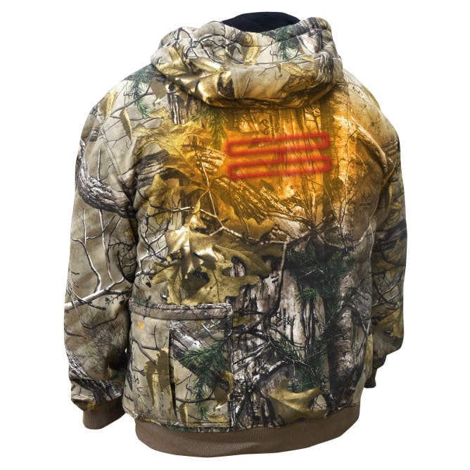 DeWalt Realtree Xtra Camouflage Heated Hoodie Sweatshirt DCHJ074D1 Back Heat Zone